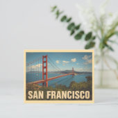 Carte Postale Vintage San Francisco Travel (Debout devant)