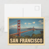 Carte Postale Vintage San Francisco Travel (Devant / Derrière)