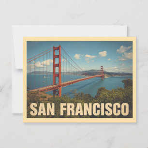 Carte Postale Vintage San Francisco Travel