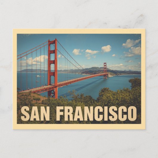 Carte Postale Vintage San Francisco Travel (Devant)