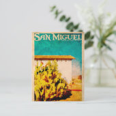 Carte postale vintage San Miguel Travel (Debout devant)