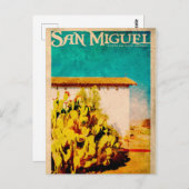 Carte postale vintage San Miguel Travel (Devant / Derrière)