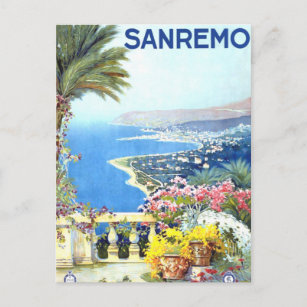 Carte Postale Vintage San Remo Italie Europe Travel