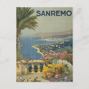 Carte postale vintage San Remo Italien Travel