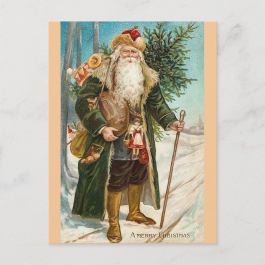 Carte Postale Vintage Santa Claus Christmas Card (Devant)