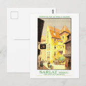 Carte Postale Vintage Sarlat, France, Affiche de voyage (Devant / Derrière)