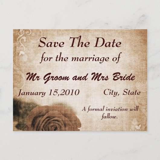 Carte postale vintage Sauver la journée (Devant)