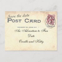 Carte postale vintage Save The Date