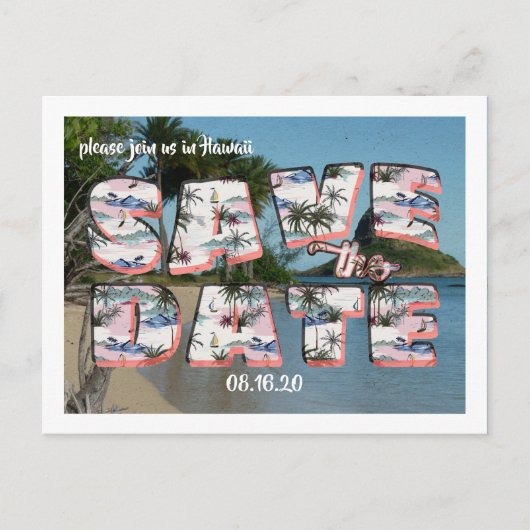 Carte postale vintage | Save the date (Devant)