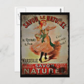 Carte Postale Vintage Savon Naturel (Devant / Derrière)
