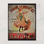 Carte Postale Vintage Savon Naturel (Devant)