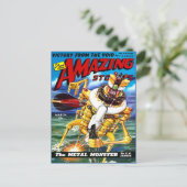 Carte Postale Vintage Sci Fi art Monstre métallique (Debout devant)