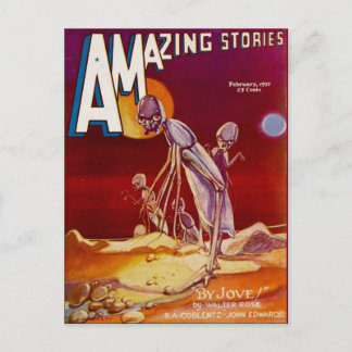 Carte Postale Vintage Sci Fi book cover art Alien Insects 1937