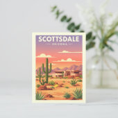 Carte Postale Vintage Scottsdale Arizona (Debout devant)