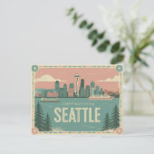 Carte postale vintage Seattle | Salutations de Sea (Debout devant)