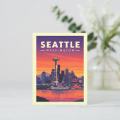Carte Postale Vintage Seattle Washington (Debout devant)