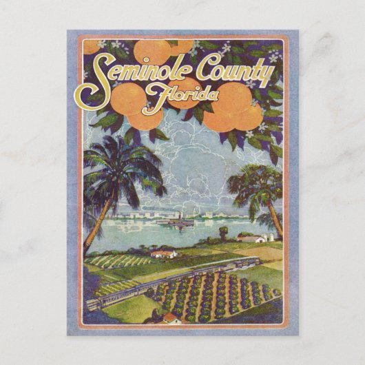 Carte Postale Vintage Seminole Comté de Floride (Devant)