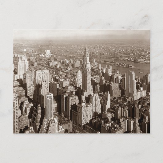 Carte Postale Vintage Sepia Tone New York (Devant)
