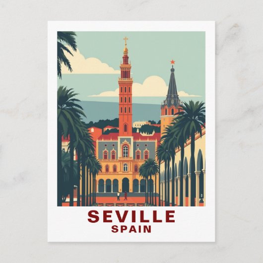 Carte Postale Vintage Seville, Spain Cathedral Travel (Devant)