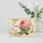 Carte postale vintage Shabby Rose (Debout devant)