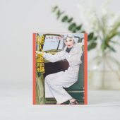 Carte Postale Vintage Shanghai Magazine femme conducteur (Debout devant)