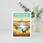 Carte Postale Vintage Sioux Falls Dakota du Sud (Debout devant)