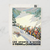Carte postale vintage Ski Resort de Suisse (Devant / Derrière)