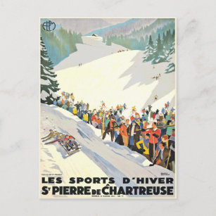 Carte postale vintage Ski Resort de Suisse