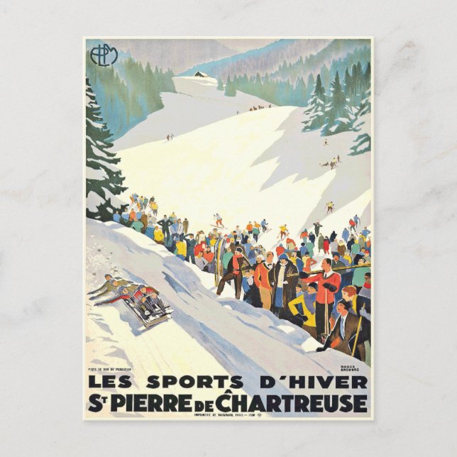Carte postale vintage Ski Resort de Suisse (Devant)