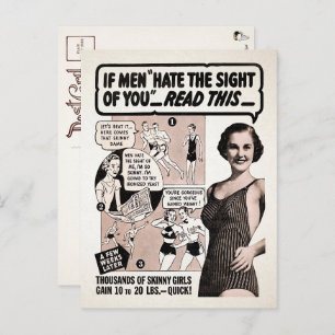 Carte postale vintage Skinny Dame
