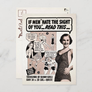 Carte postale vintage Skinny Dame