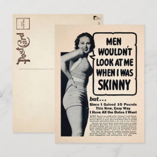 Carte postale vintage Skinny Girl Advertisement 