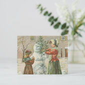 Carte Postale Vintage Snowman (Debout devant)