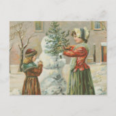 Carte Postale Vintage Snowman (Devant)