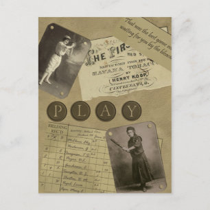 Carte postale vintage "Softball"