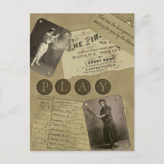 Carte postale vintage "Softball" (Devant)