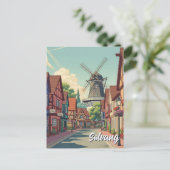 Carte Postale Vintage Solvang Californie (Debout devant)