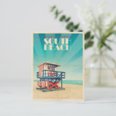 Carte Postale Vintage South Beach Floride (Debout devant)