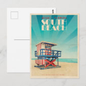Carte Postale Vintage South Beach Floride (Devant / Derrière)