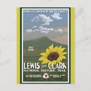 Carte Postale Vintage South Dakota National Park Travel