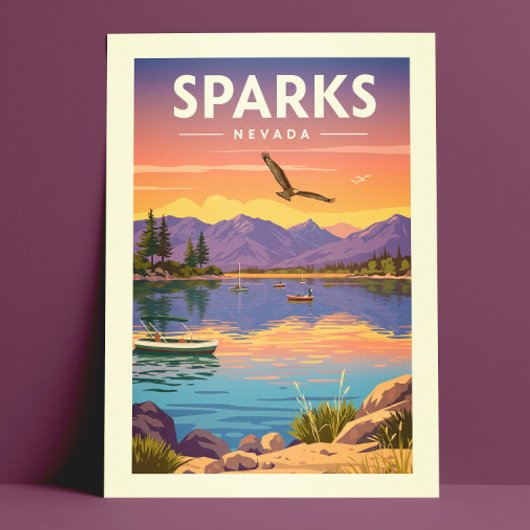 Carte Postale Vintage Sparks Nevada