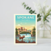 Carte Postale Vintage Spokane Washington (Debout devant)
