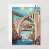 Carte Postale Vintage Spokane, Washington et chutes (Devant / Derrière)
