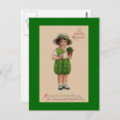 Carte postale vintage St. Patrick's Day (Devant / Derrière)
