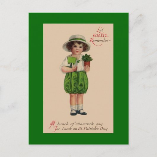 Carte postale vintage St. Patrick's Day (Devant)