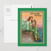 Carte postale vintage St Patrick's Day (Devant / Derrière)