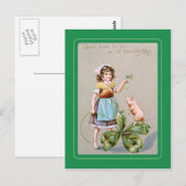 Carte postale vintage St Patrick's Day (Devant / Derrière)
