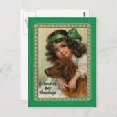 Carte postale vintage St Patrick's Day (Devant / Derrière)