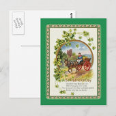 Carte postale vintage St Patrick's Day (Devant / Derrière)