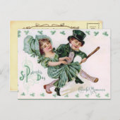 Carte postale vintage St. Patrick's Day (Devant / Derrière)